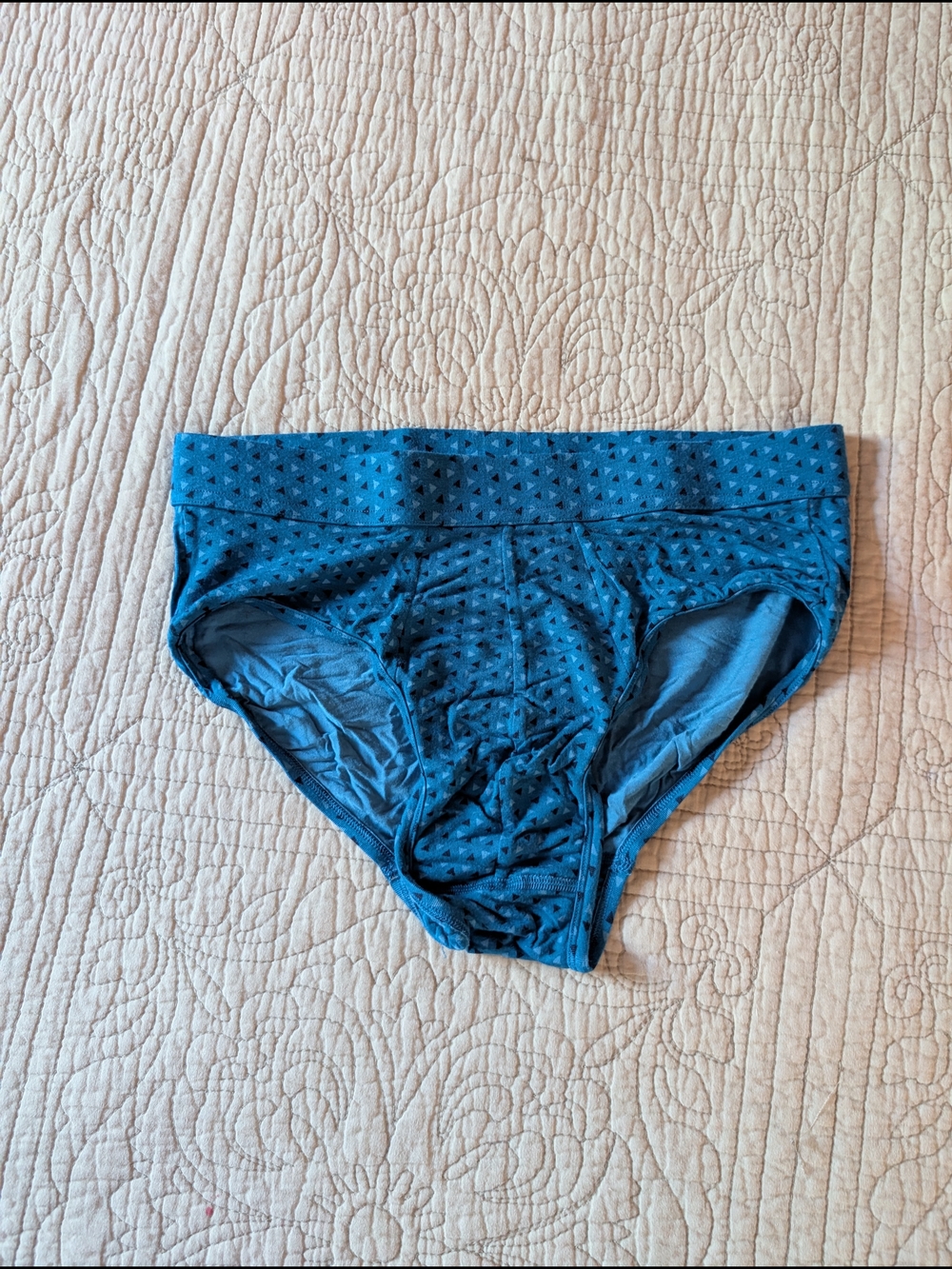 Jockey Blue Men's Briefs with Subtle Dot Pattern